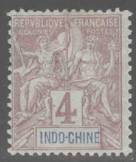 French Indo-China Scott 5 MH* 1892 Navigation and Commerce Hinge Thin