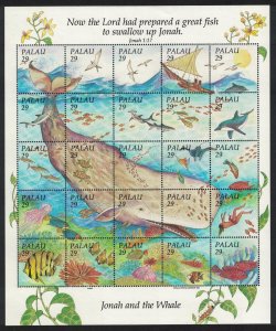 Palau Jonah and The Whale Fish Fairy Tale Sheetlet of 25v 1993 MNH SG#644-668