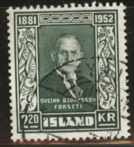 Iceland Scott 275 used 1952 CV$4.50