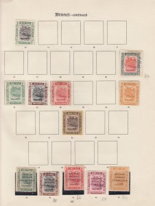 BRUNEI 1903-1937 Mint and used assembly with - 32491