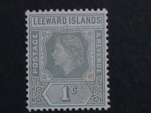 ​LEEWARD ISLANDS-1954 SC#134 QUEEN ELIZABETH II REVENUE- MINT -VF-69 YEARS OLD