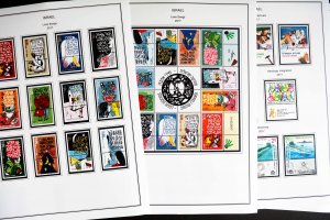 COLOR PRINTED ISRAEL [+TABS] 2011-2020 STAMP ALBUM PAGES (81 illustrated pages)