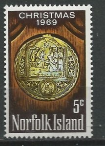 Norfolk Is. #  125 Christmas - 1969   (1)  Mint NH