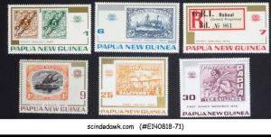 PAPUA NEW GUINEA - 1973 75th ANNIVERSARY OF PAPUA NEW GUINEA 1st STAMP 6V MNH