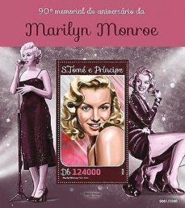 2016 S.Tome&Principe - Marilyn Monroe. Michel: 6685 / Bl.1186. Scott Code: 3115