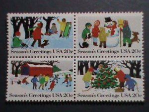 ​UNITED STATES-1982-SC#2027-30  CHRISTMAS -MNH BLOCK VF -WE SHIP TO WORLD WIDE