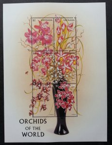 Grenada Orchids Of The World 1997 Flower Flora Plant Vase (sheetlet) MNH