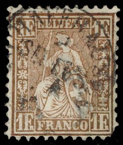 Switzerland #50 Helvetia; Used