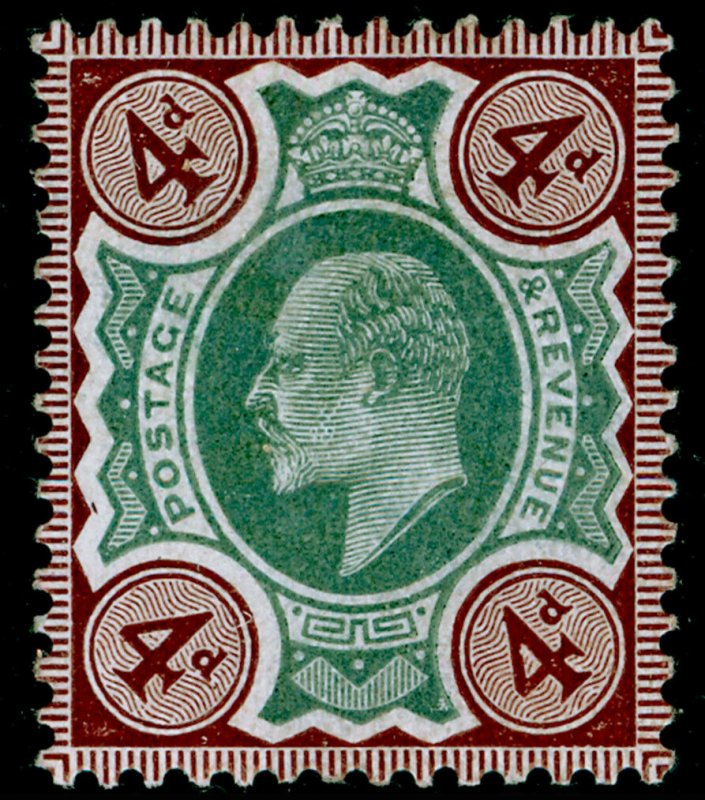 SG236a SPEC M24(1), 4d green & chocolate-brown (CHALKY), NH MINT. Cat £75.