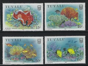 Tuvalu 1988 Marine Life set Sc# 465-68 NH