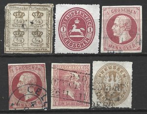 COLLECTION LOT 15989 GERMAN STATES 7 MH/UNG/USED STAMPS 1857+ CV+$21