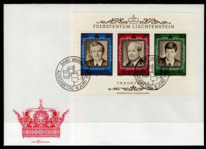 Liechtenstein 885 Souvenir Sheet U/A FDC