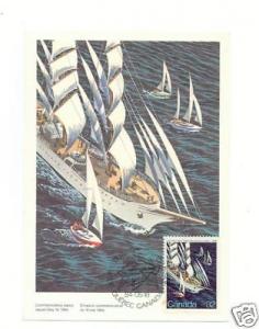 1984 Canada Sailing Sail Boat Ship Maxi Card COver