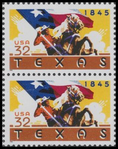 US 2968 Statehood Texas 32c vert pair MNH 1995