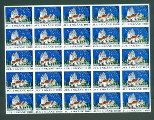 Sweden. Skaane. 1968. Christmas Sheet Mnh. Folded. Christmas In Skaale.Church.