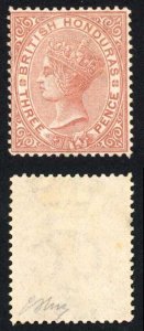 British Honduras SG13 3d Red-brown Wmk CC Perf 14 M/M Cat 170 pounds