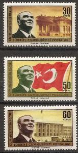 TURKEY 1604-6 MNH 1963 Turkish Republic 40th Ann