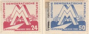 GERMANY DDR 1951 LIPZIG FAIR MNH SET CAT.VAL.55.00