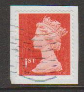 GB QE II Machin SG U2968a - 1st vermillion  - date code M15L - Source  B 