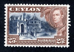 Ceylon #284,  F/VF, Unused, Original Gum, CV $3.25 ....  1290553