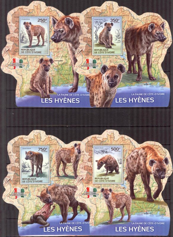 Ivory Coast 2014 Hyenas 4 S/S MNH