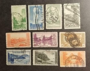 NATIONAL PARKS 740-49 Used US Stamp Set G421