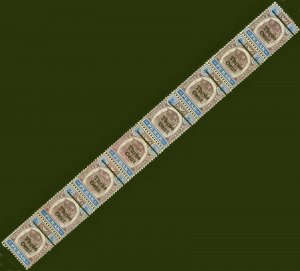 Perak 1910 3c on 8c Dull Purple & Ultramarine SG84 Good Mtd MInt Strip of 8 w...