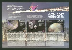 SCIENCE ASTEROID COMET METEOR SPACE ASTRONOMY CONGRESS URUGUAY 2017 MNH STAMP 