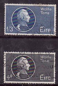 Ireland-Sc#192-3- id10-used set-Wolfe Tone-1964-