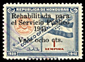 Honduras C116, used, Surcharged Official Stamps