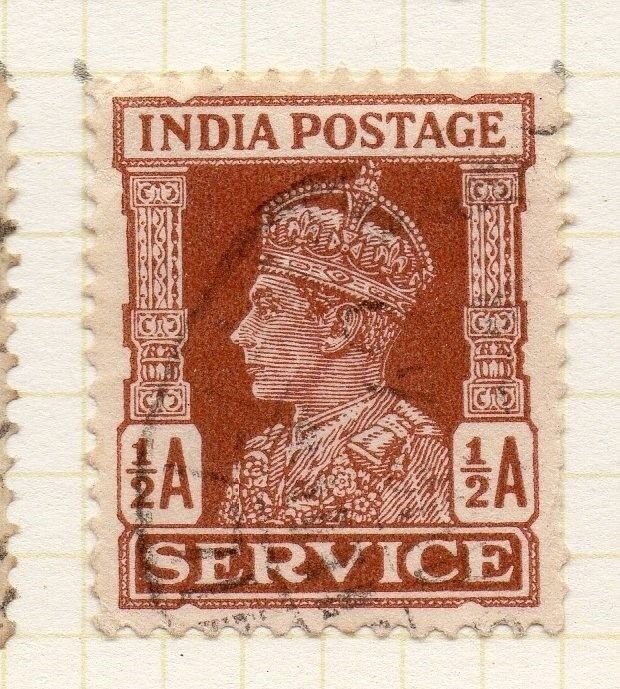 India GVI 1939 Early Issue Fine Used 1/2a. 189860