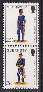 Guernsey   #99   MNH  1974  Miltia   2 1/2p + 3p   combination