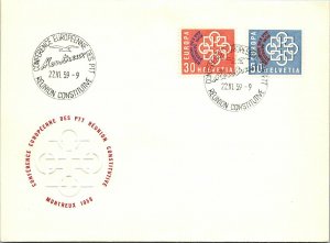 1959 Switzerland - European Pit Conference - Constituent Meeting FDC - F11428