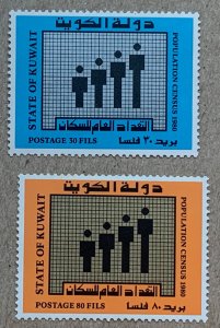 Kuwait 1980 Census, MNH. Scott 809-810, CV $3.50. Mi 851-852