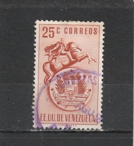 Venezuela  Scott#  503  Used  (1951 Arms of Venezuela)