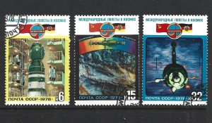 RUSSIA - 1978 INTERCOSMOS  SOVIET -   EAST GERMANY - SCOTT 4690 TO 4692 - USED