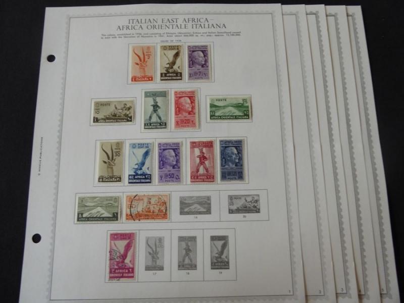 Italian East Africa 1938-1942 Mint/Used Stamp Collection on Album Pages