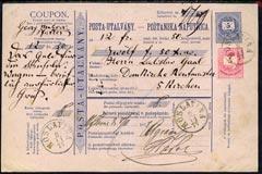 Hungary 1877 5k Blue Postal Declaration card from Moslavi...