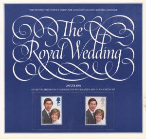 Great Britain 1981 Princess Diana Royal Wedding Presentation Book VF