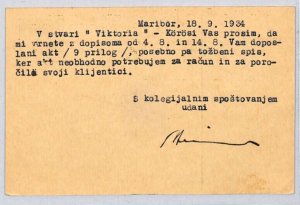 YUGOSLAVIA Stationery Card Slovenia RED CROSS Maribor Serbia Subotica 1934 RC88