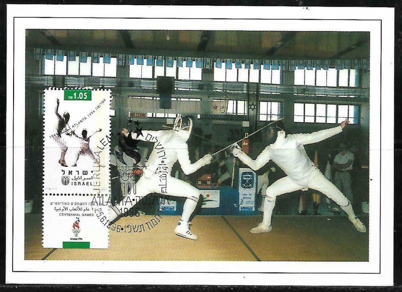 Israel 1996 Atlanta Olympic Games Fencing Women Maximum Card 