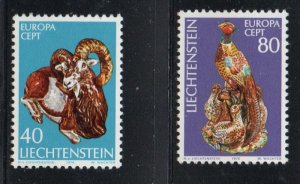 Liechtenstein Sc 587-588 1976 Europa set stamp mint NH