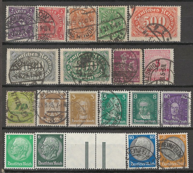 COLLECTION LOT # 5034 GERMANY  19 STAMPS 1922+ CV+$21