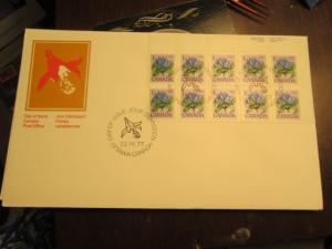 Canada #705 UR plate block FDC