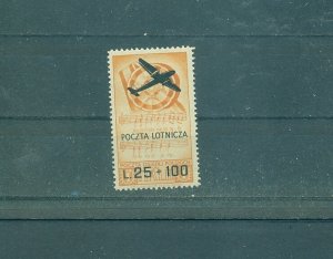 Poland - Corpo Polacco 1946 Air Semi Postal. MLH.