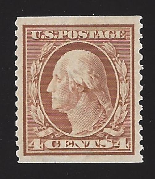 US #354 1909 Orange Brown Wmk191 Perf 12 Vert Mint NG VF Scv $200