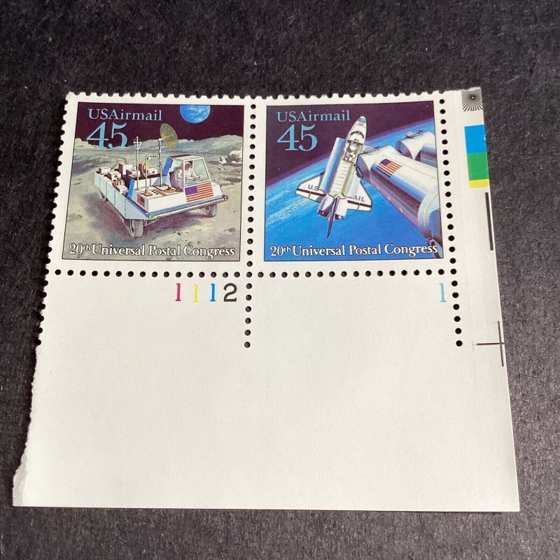 Scott #C124-125 1/2Plate Block-MNH - Future Mail Trans-1989-MNH-US