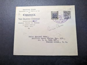 1928 Brazil Airmail Cover Rio De Janeiro to Buenos Aires Argentina Celotex Co