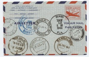 1948 round the world sky merchant air letter [6525.271]