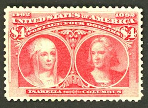 U.S. #244 MINT OG HR POSSIBLY REGUMMED